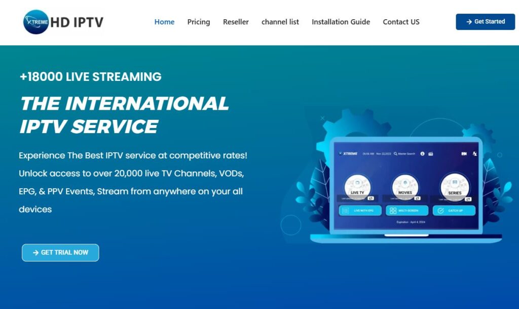 Xtreme IPTV HD Official Website